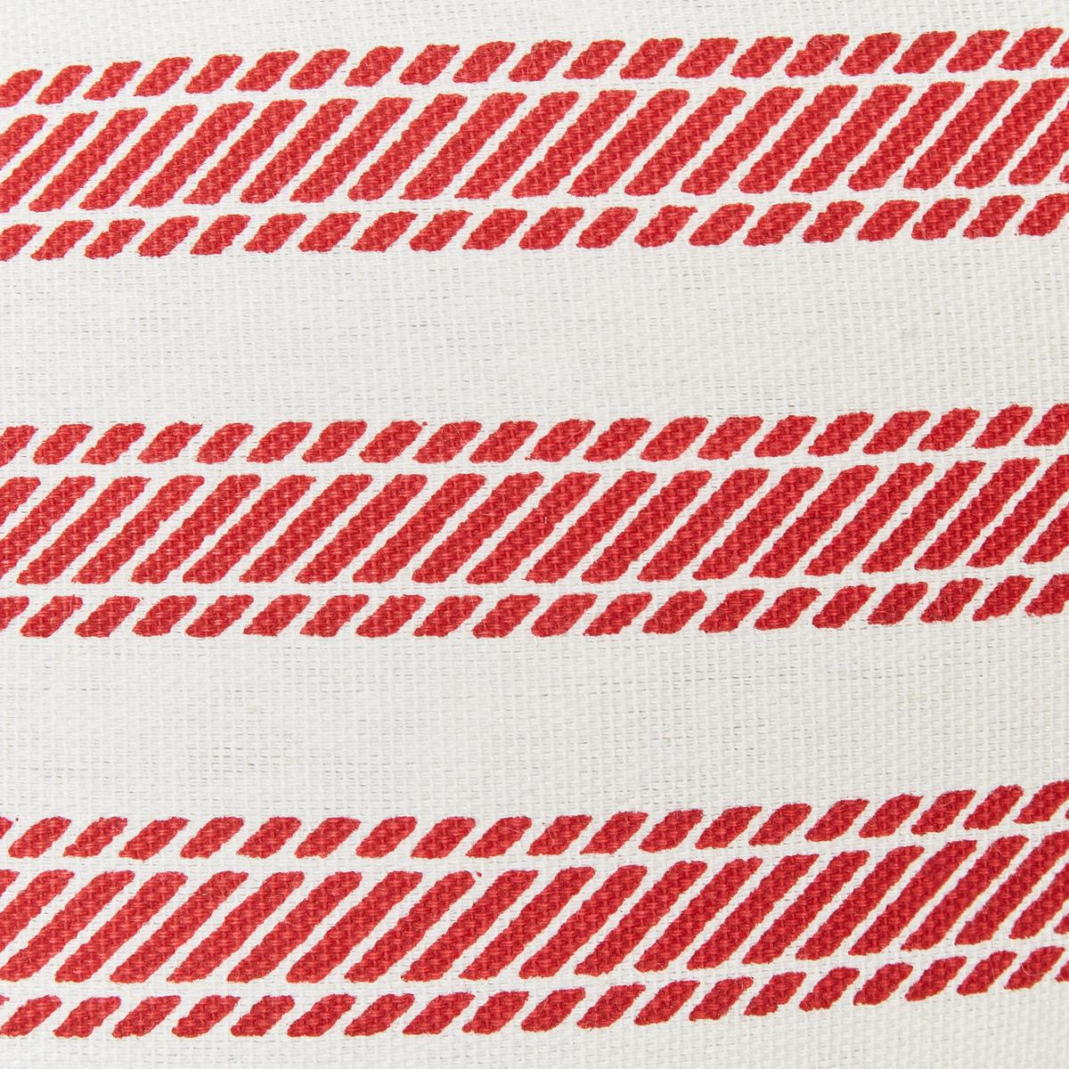 DEKOKISSEN 2er-Set Weiß 45/45 cm Rubia - Rot/Weiß, Naturmaterialien (45/45cm) - Beliani