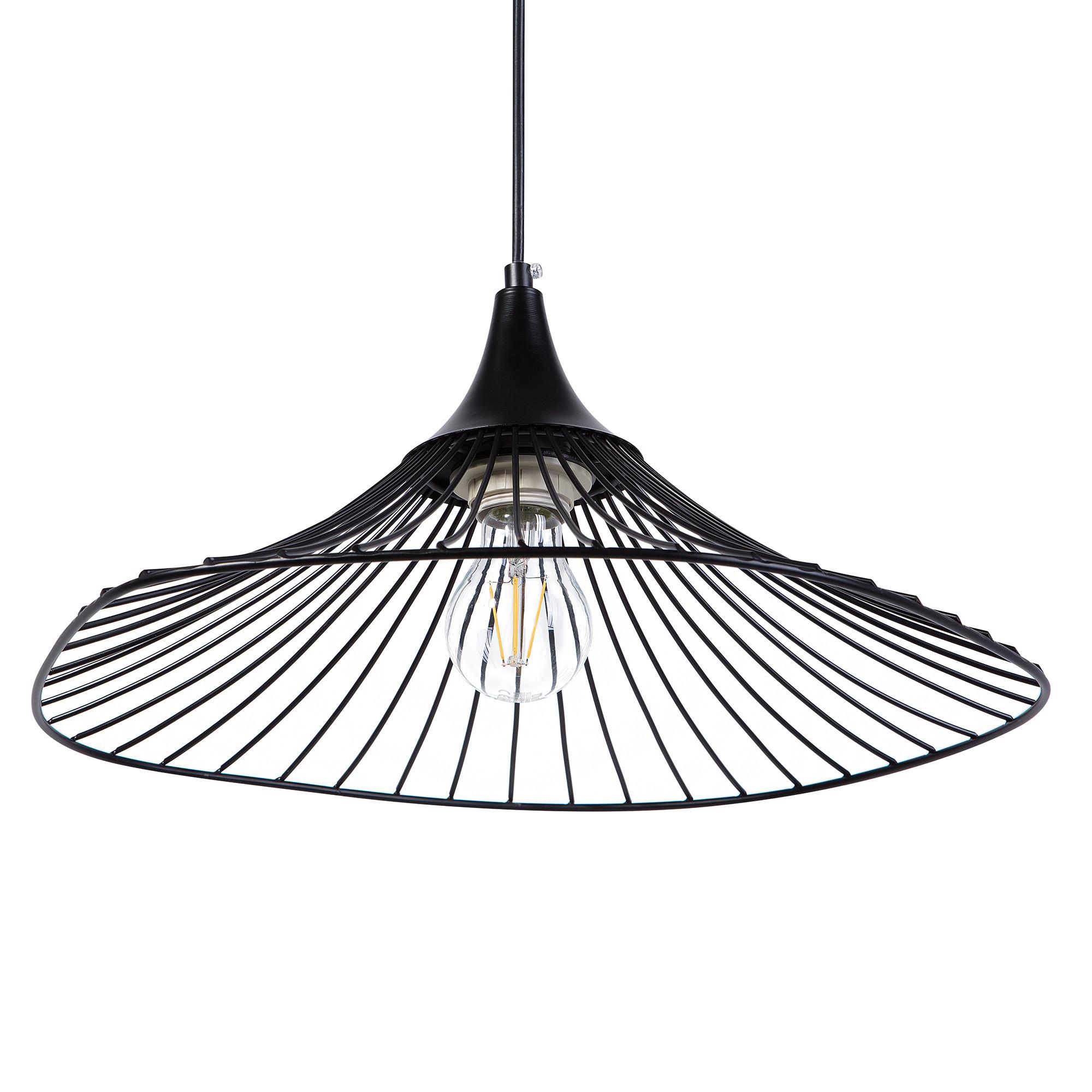 HÄNGELEUCHTE Mazaro 50/50/125 cm - Schwarz, Metall (50/50/125cm) - Beliani