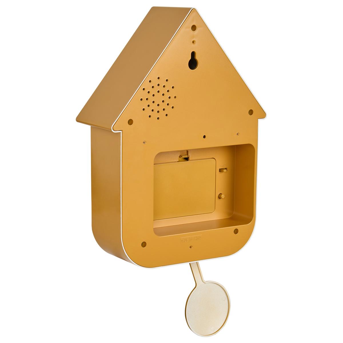 PENDELUHR mit Kuckucksruf Gelb Bonneval - Gelb, Kunststoff (24/41/9cm) - Beliani