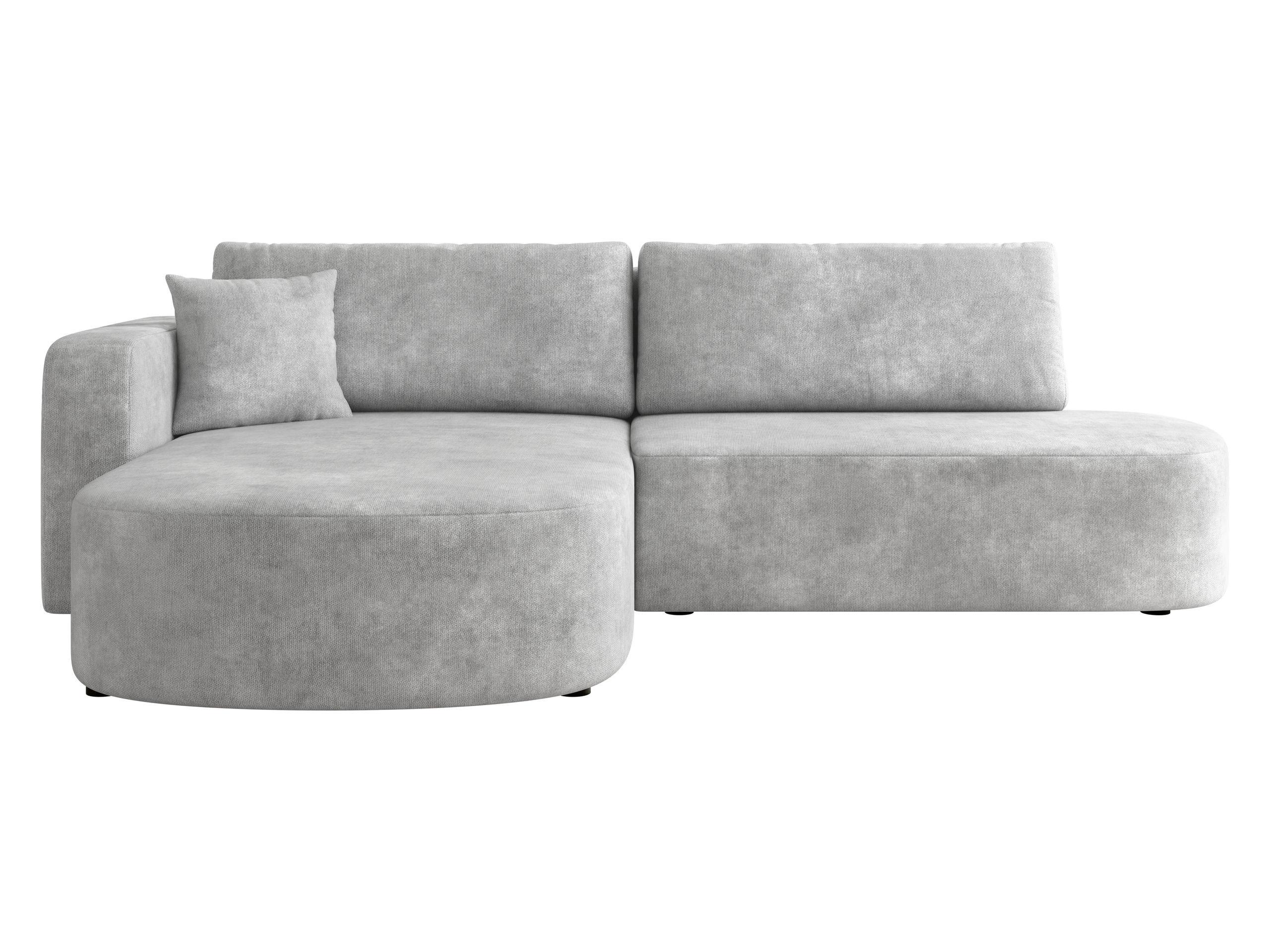 ECKSOFA Zerte, Seite: Links - Hellgrau/Schwarz, Holz/Kunststoff (252/175cm) - MIRJAN24