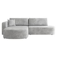 ECKSOFA Zerte, Seite: Links - Hellgrau/Schwarz, Holz/Kunststoff (252/175cm) - MIRJAN24