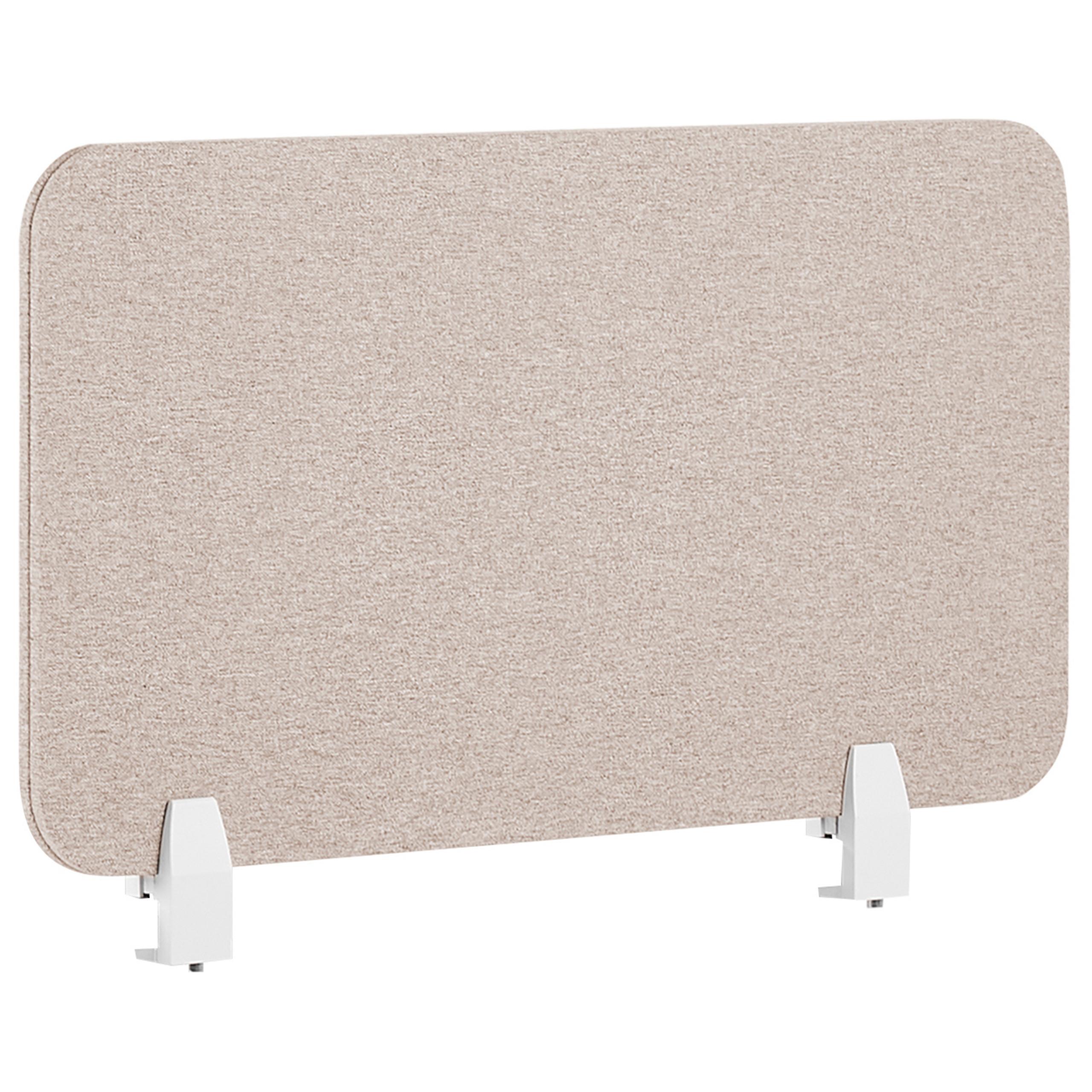 SCHREIBTISCHTRENNWAND 80 x 40 cm Beige Wally - Beige, Textil (80/40/2cm) - Beliani