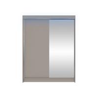 SCHWEBETÜRENSCHRANK Camino I mit RGB LED Beleuchtung - Kaschmir/Silberfarben, Holzwerkstoff/Metall (150/200/58cm) - MIRJAN24
