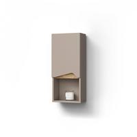 BADSCHRANK Timavo Greige 30 x 67 cm mit Tür und offenem Fach - Greige, Holzwerkstoff (30/67/17cm) - Livinity®