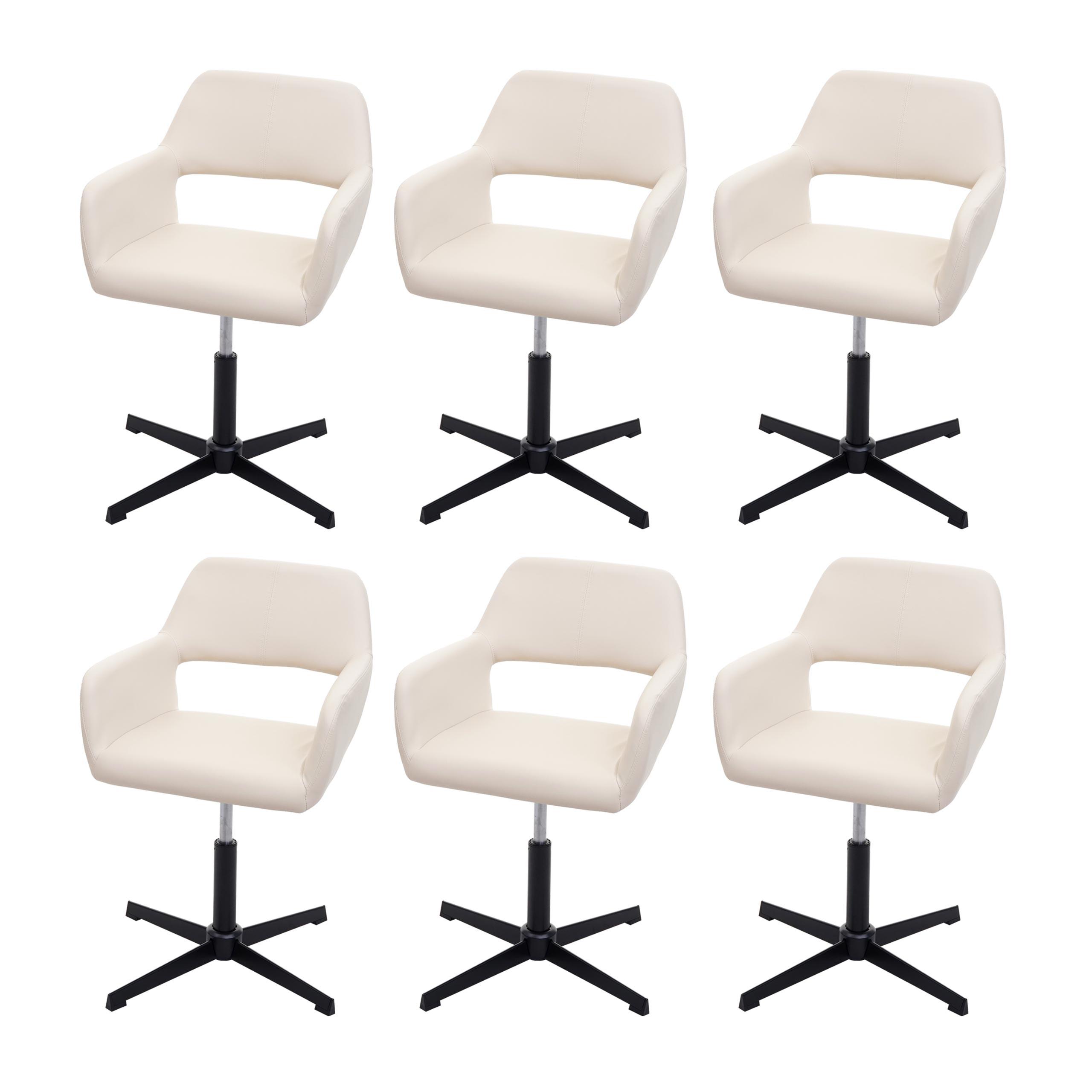 ESSZIMMERSTUHL Cremeweiß 6er-Set - Creme/Weiß, Textil (65/89/65cm) - MCW