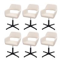 ESSZIMMERSTUHL Cremeweiß 6er-Set - Creme/Weiß, Textil (65/89/65cm) - MCW