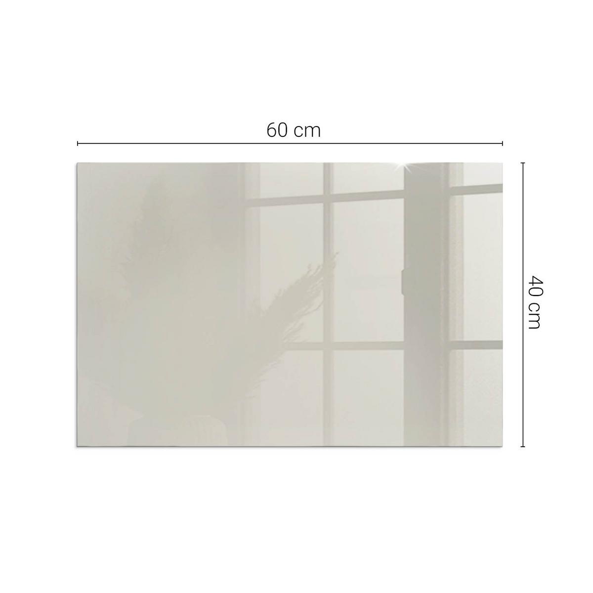GLASPLATTE für Kamin 60x40 cm - Creme, Glas (60/40/0.4cm) - TULUP