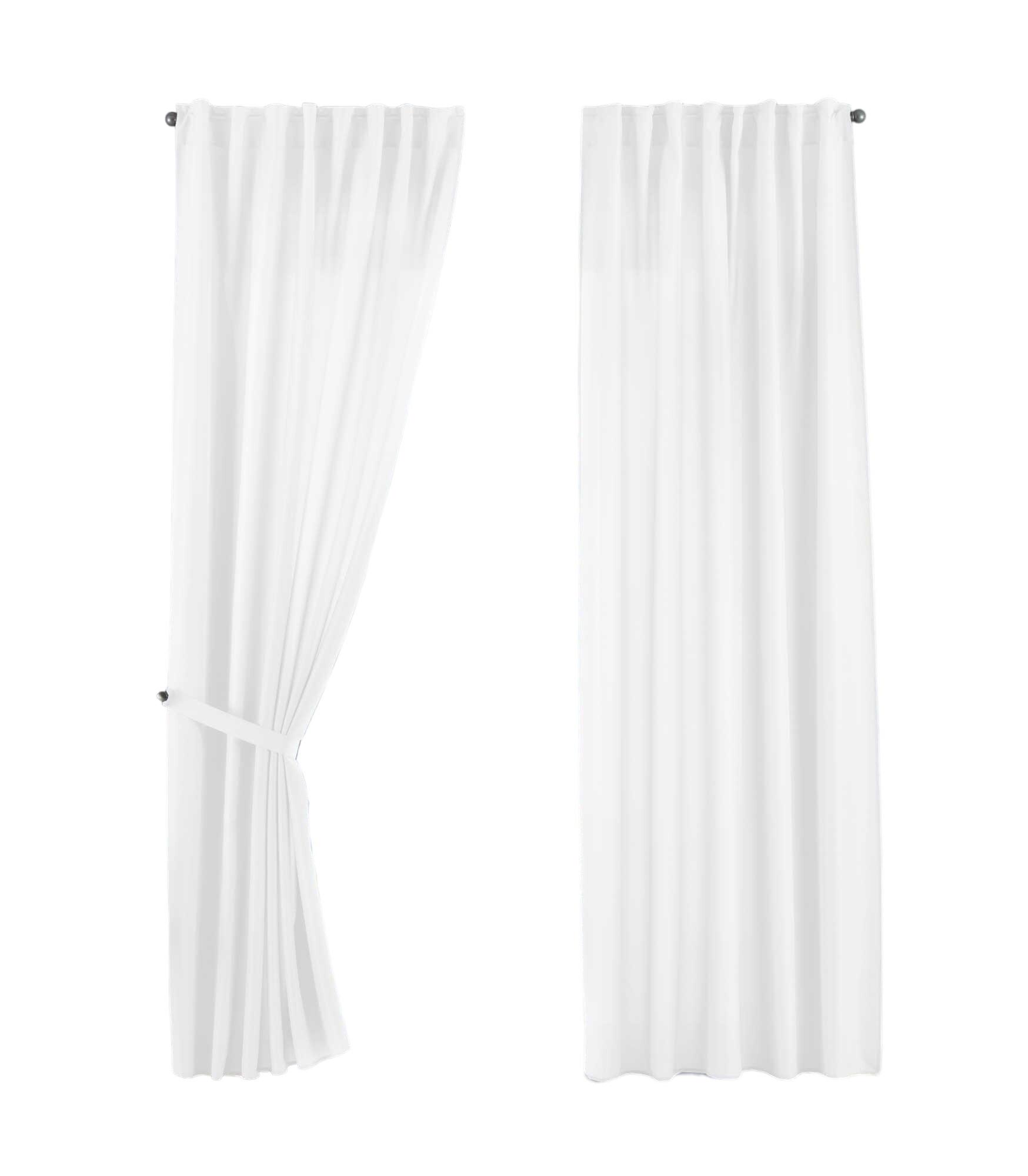 SCHLAUFENGARDINE 2ER SET »Jena« HxB 225x140 cm Weiß - Weiß, Textil (140/225cm) - Gardinenbox