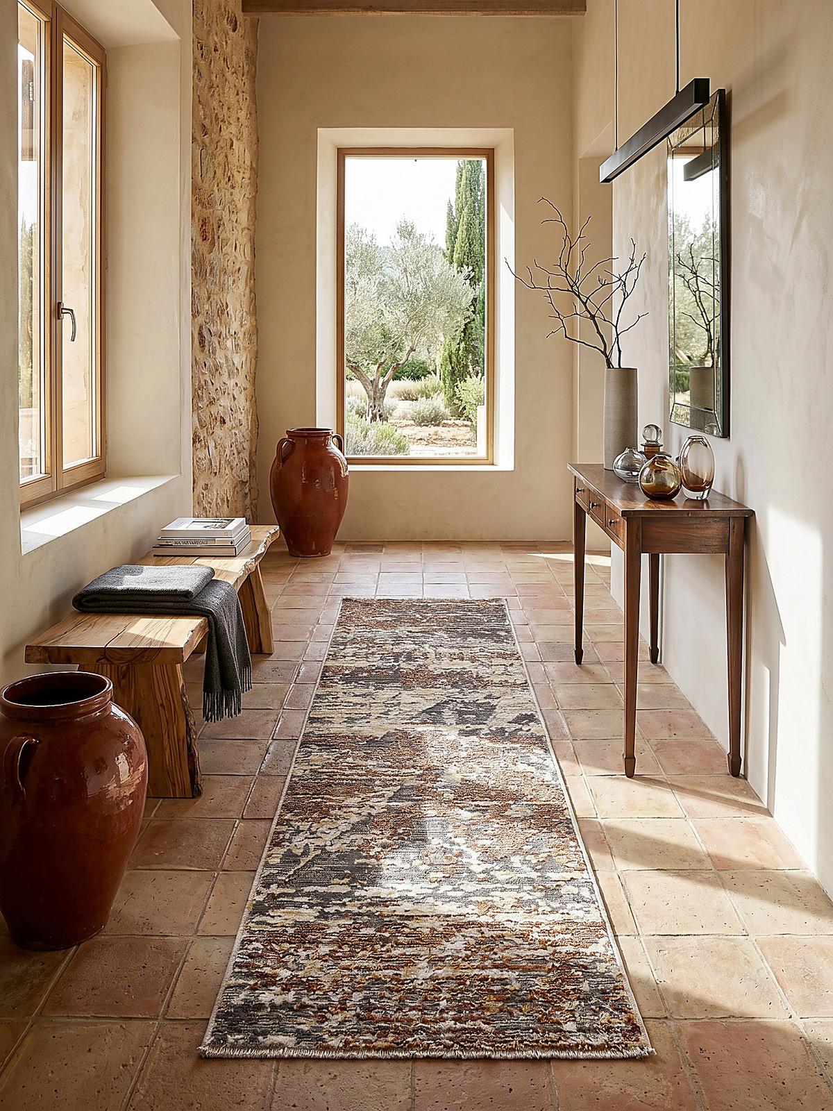 TEPPICH ADUR, abstrakt, Erdtöne, 60 x 230 cm - Braun, Textil (230/60cm) - KADIMA DESIGN