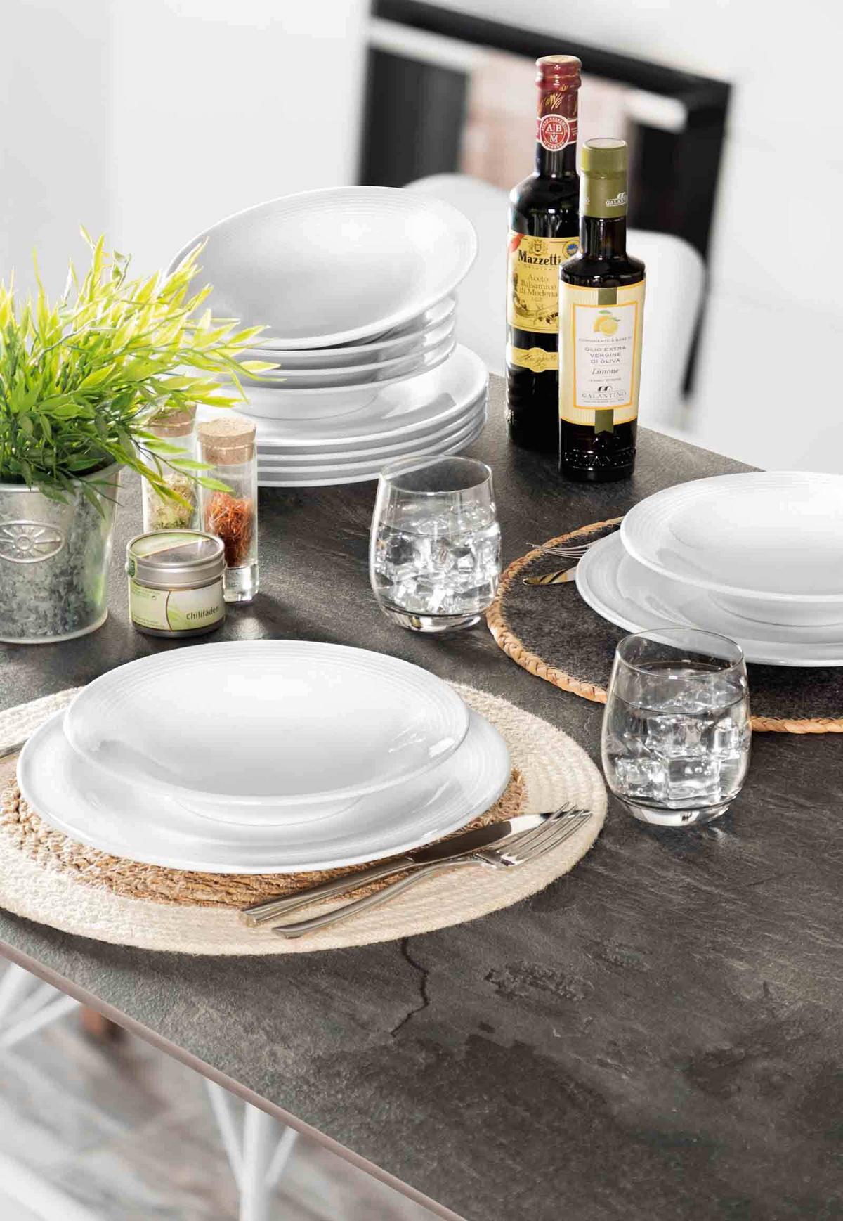 SUPPENTELLER Beat Color Glaze Weiß ø 22,5 cm 6er Set - Weiß, Keramik (22.5cm) - Seltmann Weiden
