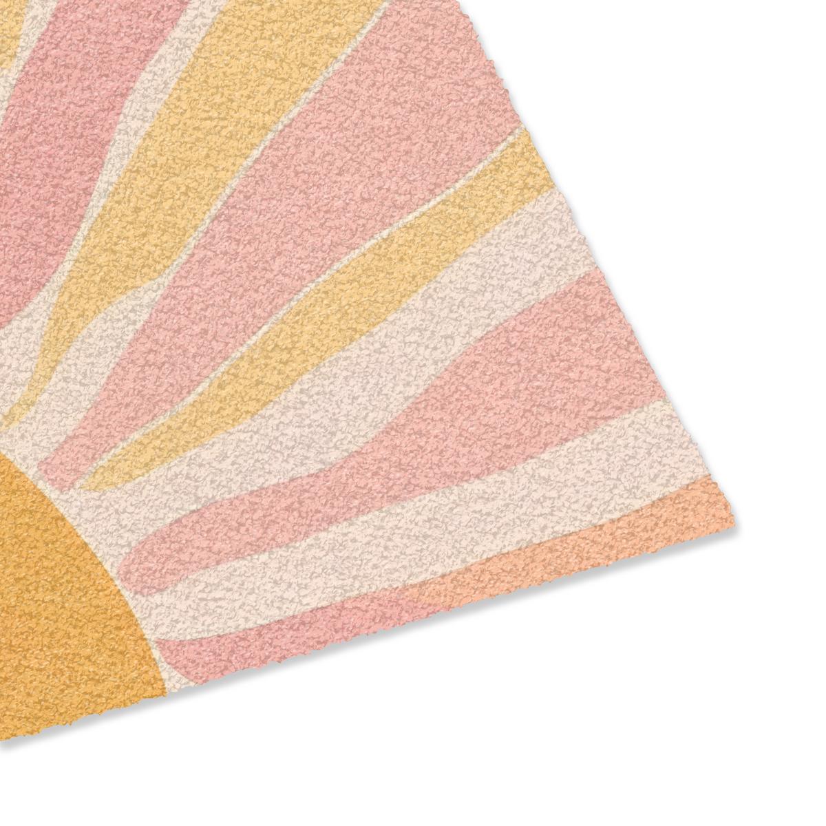 FUSSMATTE Illustration - Sonne - Pastellfarben Sauberlaufmatte 60x40 cm - Hellrosa, Kunststoff (60/0.4cm) - MuchoWow