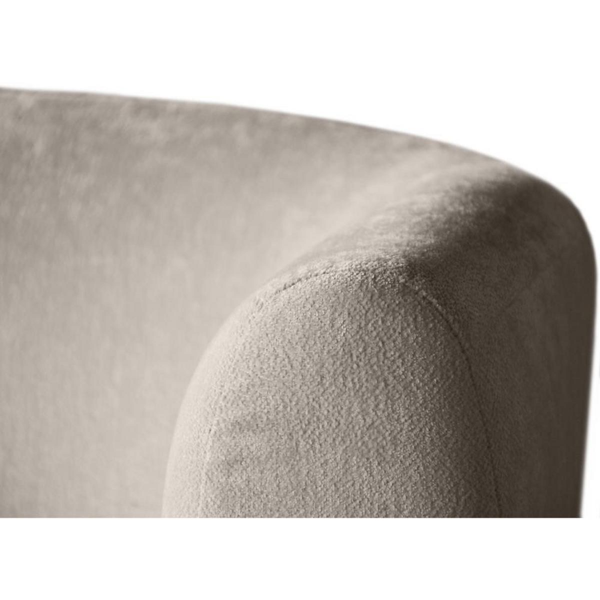 2-SITZER SOFA Nori cappuccino velour - Schwarz/Cappuccino, Kunststoff/Textil (150/68/72cm) - Beautysofa
