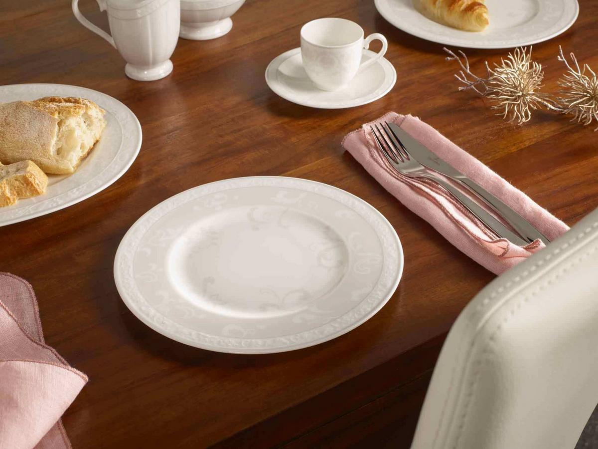 BASIC-SET Gray Pearl weiß 6-tlg. - Weiß, Keramik (2/2/2cm) - Villeroy & Boch