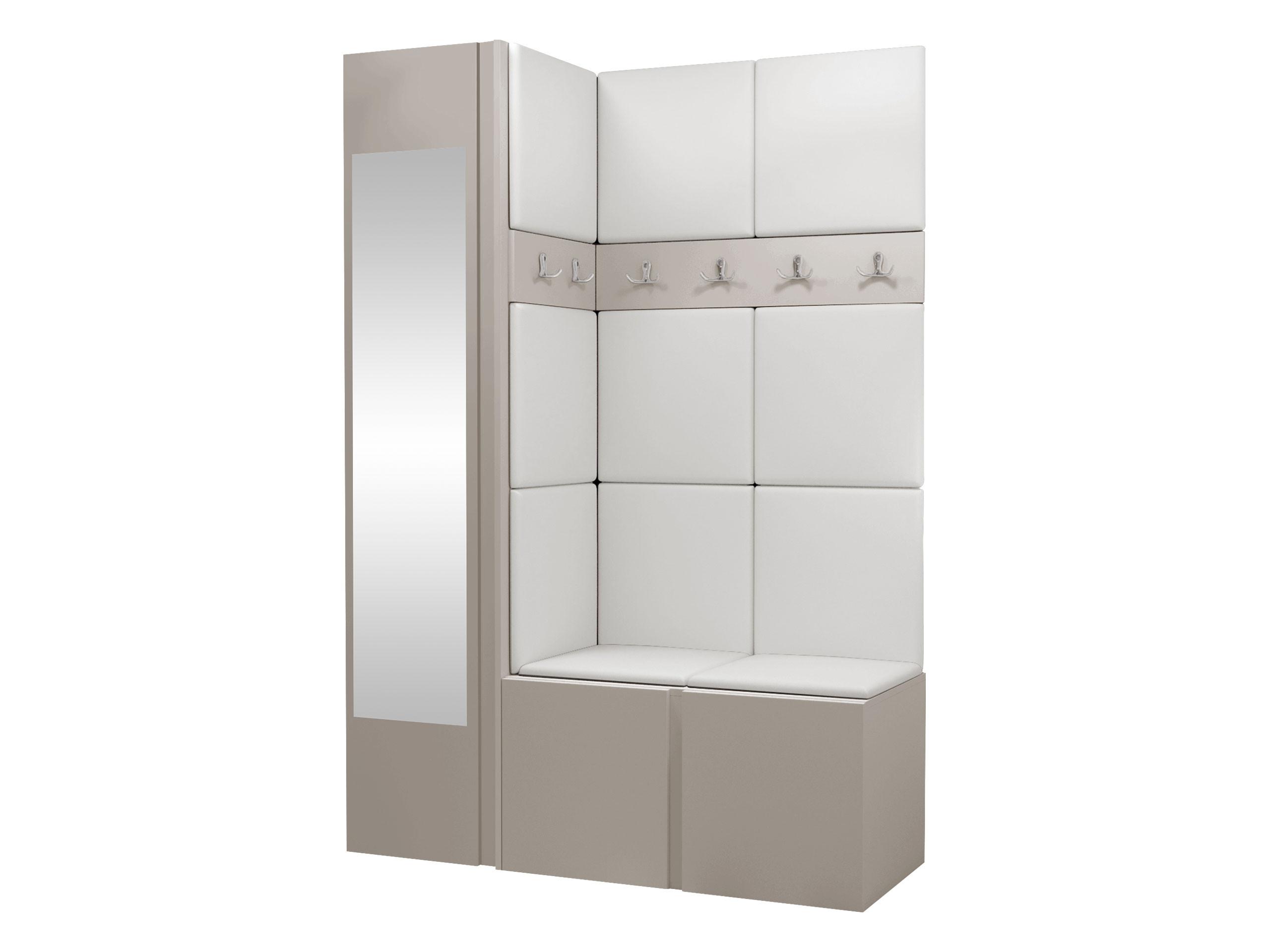 GARDEROBEN-SET Orion X - Kaschmir/Weiß, Holzwerkstoff/Kunststoff (124/186/46cm) - MIRJAN24