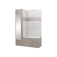 GARDEROBEN-SET Orion X - Kaschmir/Weiß, Holzwerkstoff/Kunststoff (124/186/46cm) - MIRJAN24