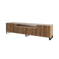 LOWBOARD VIRA-S 200x53x41 cm - Artisan / Katania - Eiche Wotan/Schwarz, Holzwerkstoff (200/53/41cm) - ALTDECOR