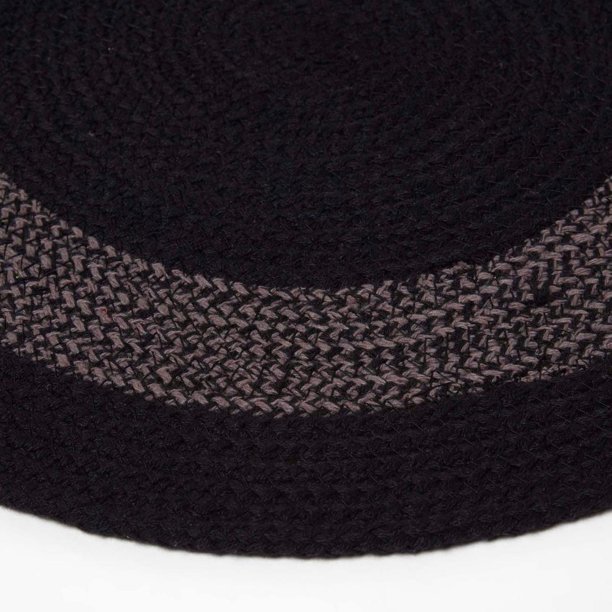 TISCHSET rund im 4er-Set 40 cm, schwarz-grau aus Baumwolle - Schwarz, Textil (40/40cm) - Homescapes