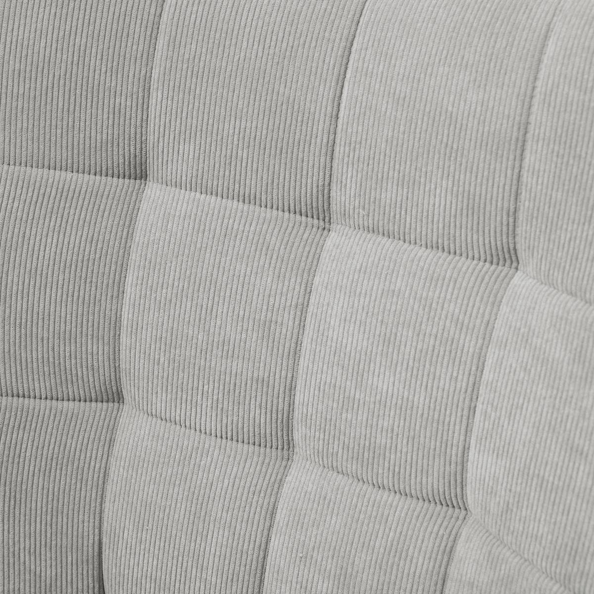 OHRENSESSEL mit Hocker, Relaxsessel, Polstersessel in Cord-Optik, mit Holzbeine - Naturfarben/Grau, Holz/Buchenholz (72/101/80cm) - HOMCOM