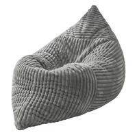 SITZSACK XXL 3-IN-1 aus Kordsamt als Sessel, Sofa und Bett - Hellgrau, Textil (180/25/125cm) - Urban Meuble