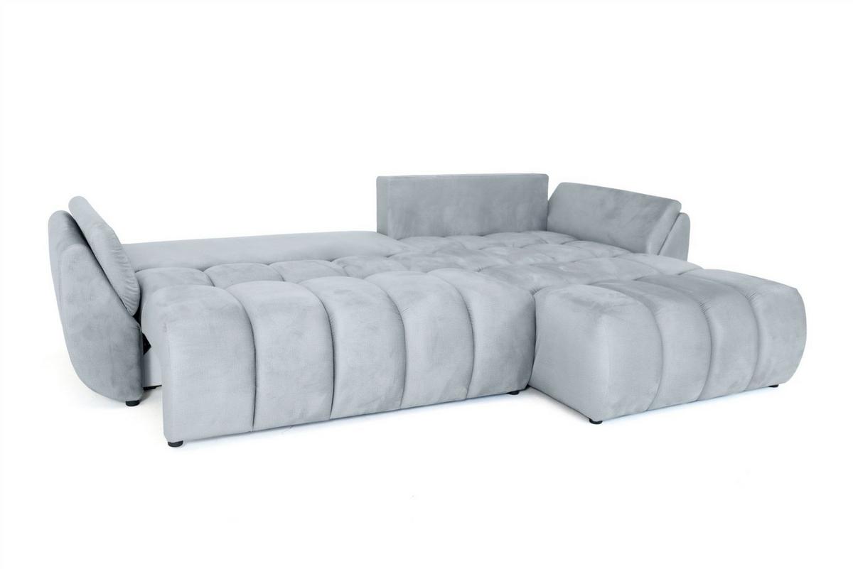 ECKSOFA Collin Mit Schlaffunktion - Hellgrau, Holzwerkstoff/Textil (185/280cm) - Fun Möbel
