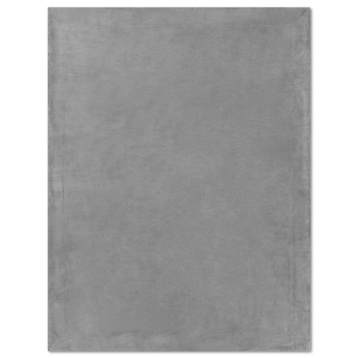 DECKE Alina 220/240 cm Hellgrau/Weiß - Hellgrau, Textil (220/240cm) - Beautissu 