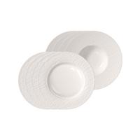 TELLER-SET Manufacture Ice weiß 8-tlg. - Weiß, Keramik (2/2/2cm) - Villeroy & Boch