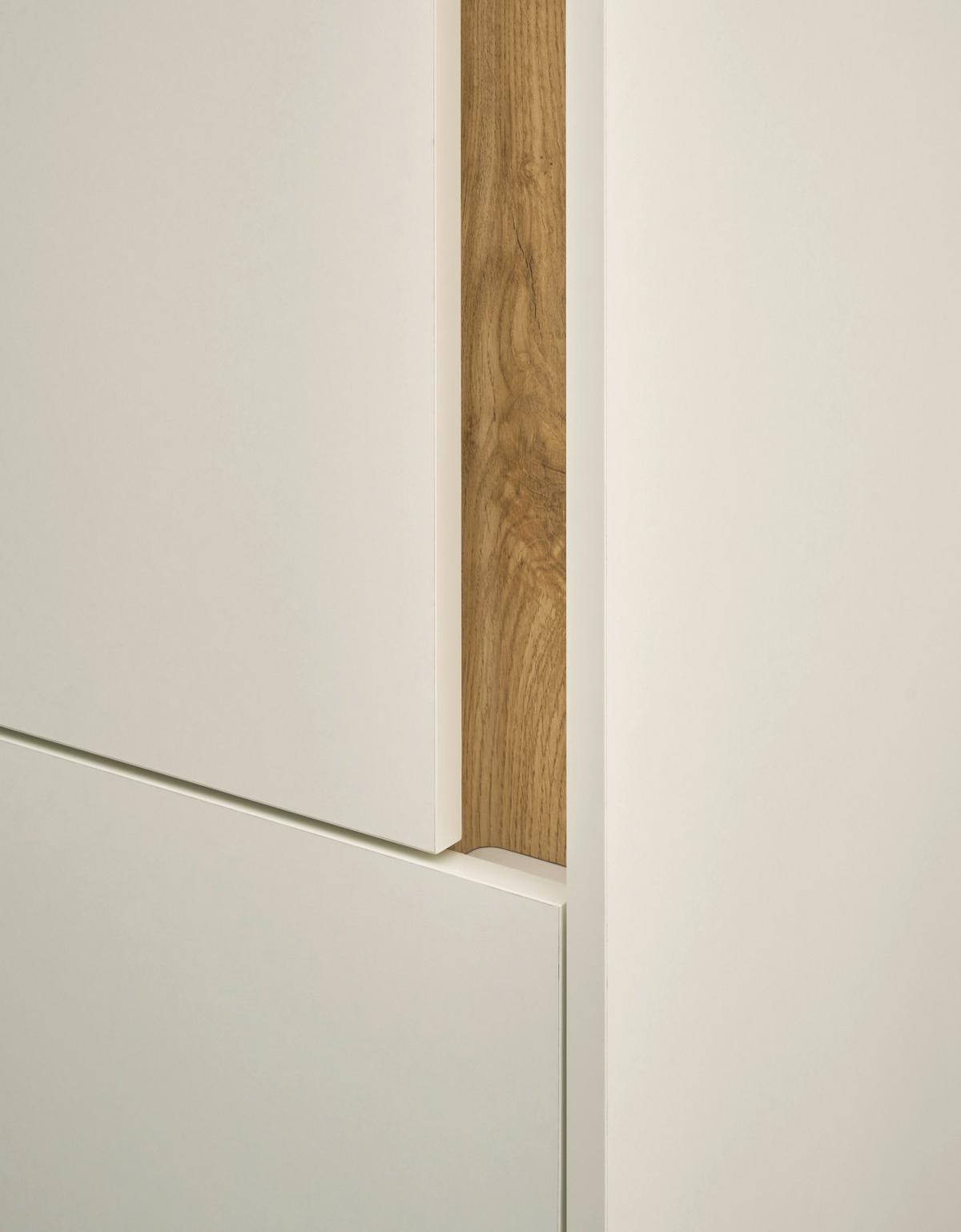 AKTENSCHRANK Set 3-teilig weiß matt, Eiche Wotan 120 x 200 cm, Schrank-Regal-Kombination mit 15 Fächern - Eichefarben/Eiche Wotan, Holzwerkstoff/Kunststoff (120/200/40cm) - Furn.Design