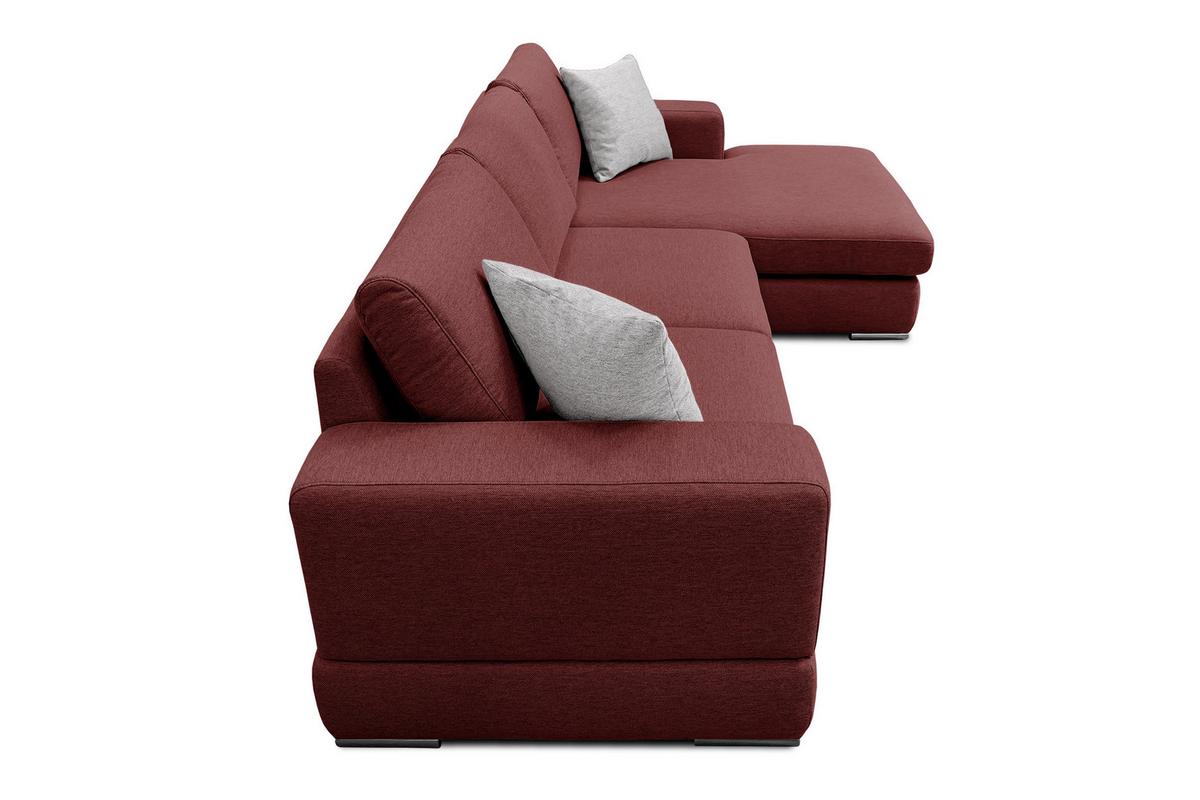 ECKSOFA OTTO 4-Sitzer, bordeaux - Bordeaux, Holzwerkstoff/Textil (279/159cm) - Wozimo