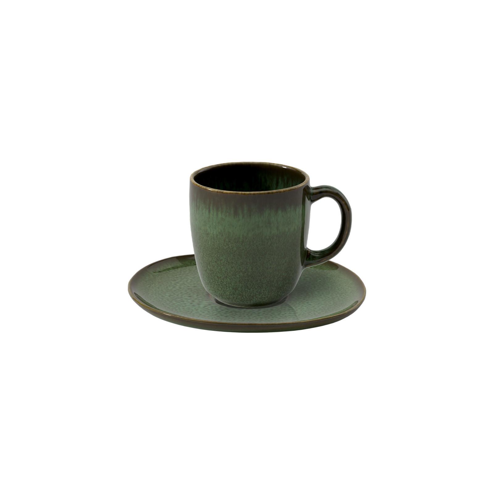 KAFFEETASSE MIT UNTERTASSE Lave Vert 190 ml - Grün, Keramik (15.2/9.9/15.3cm) - like.Villeroy & Boch