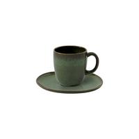 KAFFEETASSE MIT UNTERTASSE Lave Vert 190 ml - Grün, Keramik (15.2/9.9/15.3cm) - like.Villeroy & Boch