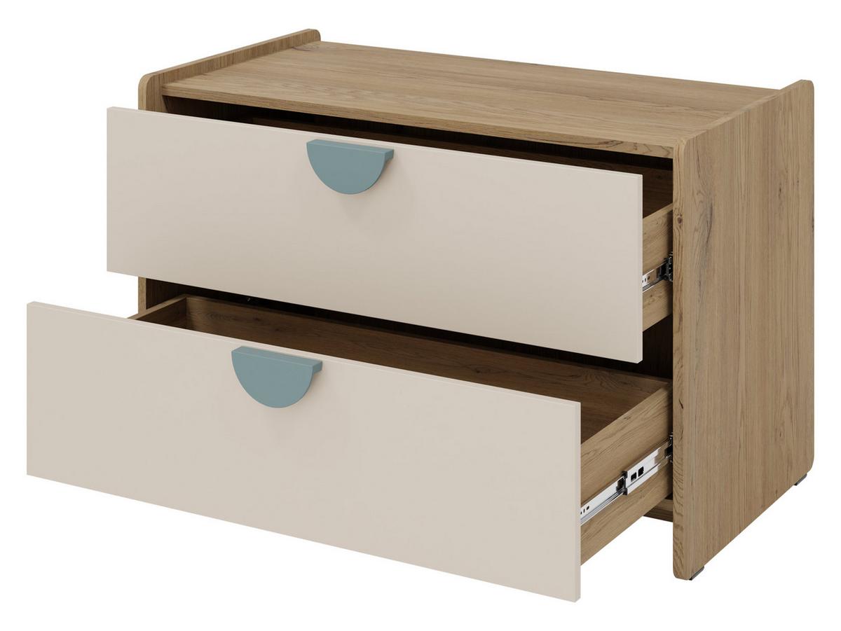 TV-LOWBOARD Lexi 2S 11 - Eichefarben/Rosa, Holzwerkstoff/Kunststoff (94/61/50cm) - MIRJAN24