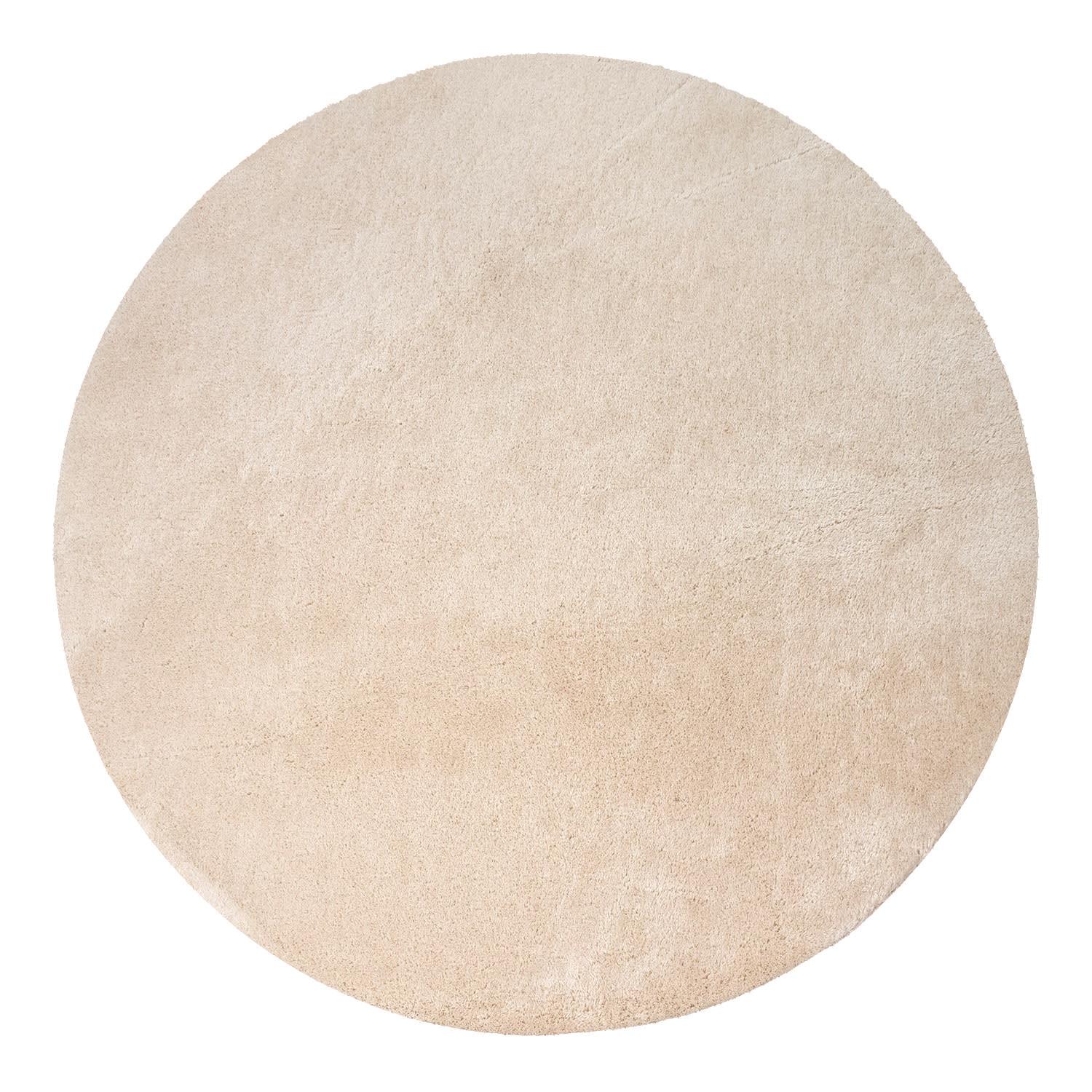KURZFLORTEPPICH, einfarbig, Beige, Ø 160 cm - Beige, Textil (160/160cm) - KADIMA DESIGN