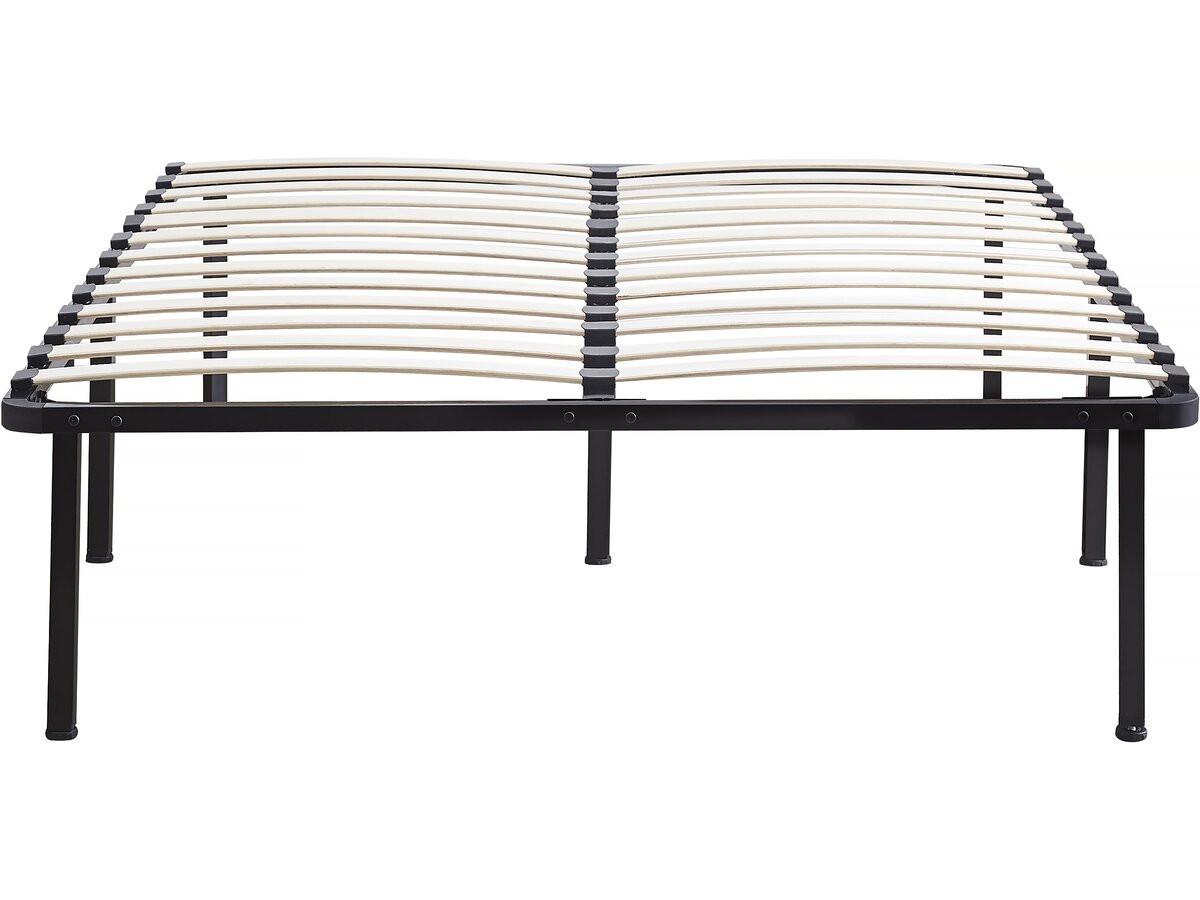 LATTENROST cadre à lattes + pieds pour matelas 140 x 190 cm - 26 lattes - Schwarz, Metall - Habitat Garten