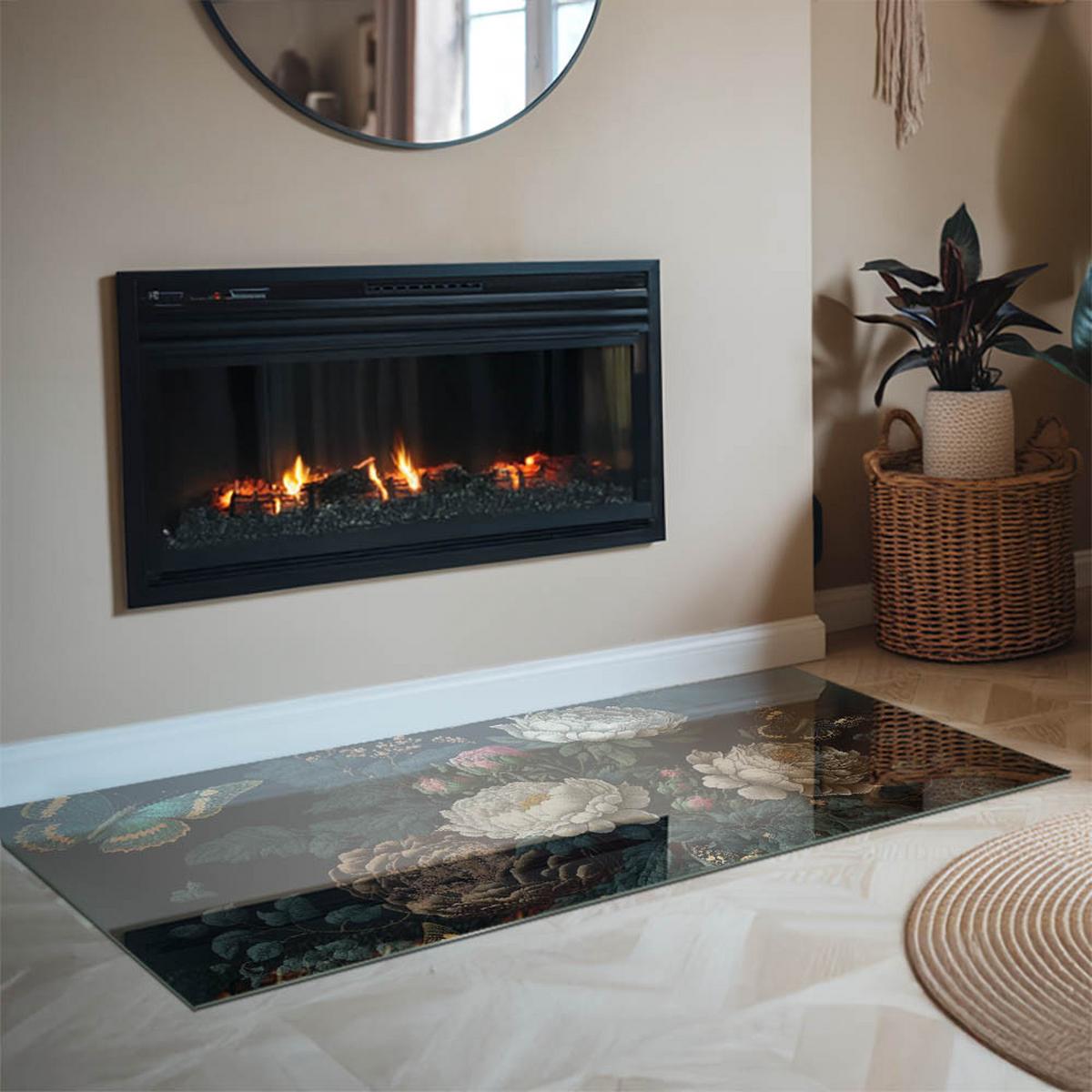 GLASPLATTE für Kamin 140x70 cm - Grün, Glas (140/70/0.4cm) - TULUP