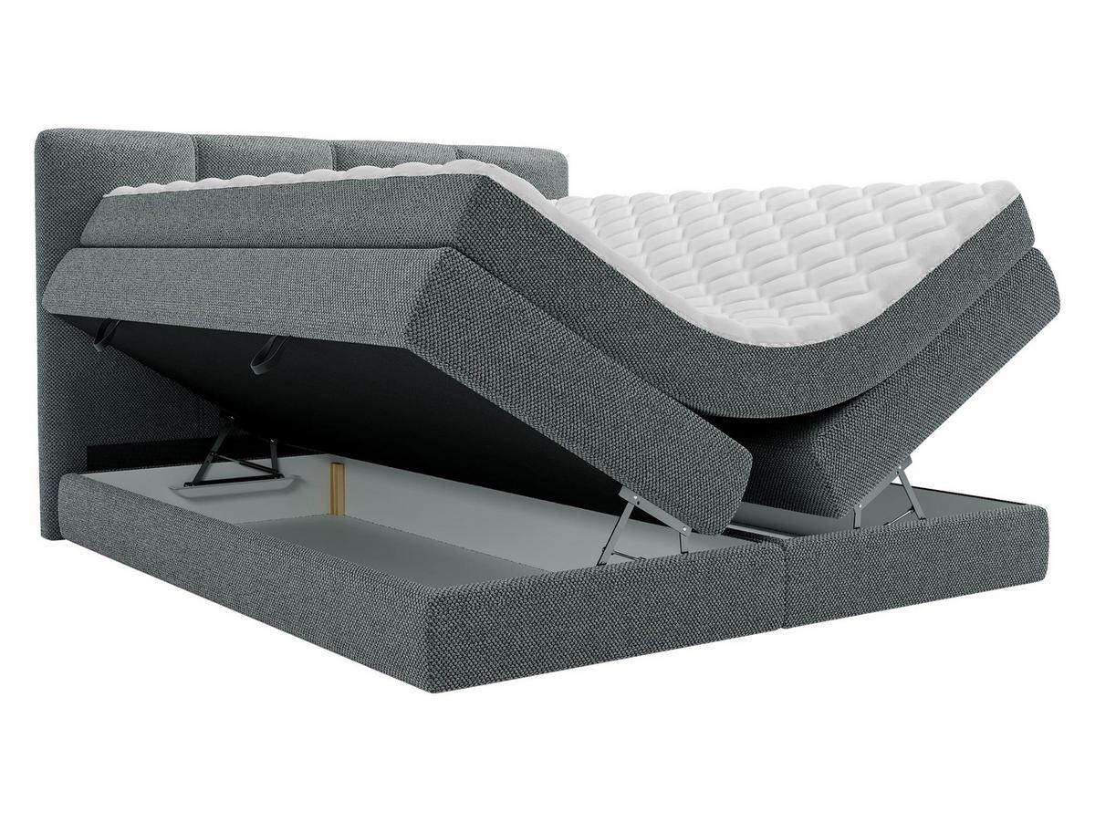 BOXSPRINGBETT Point - Blaugrau, Holz/Holzwerkstoff (140/200cm) - MIRJAN24