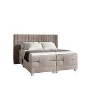 BOXSPRINGBETT Elektrisch Vidal - Graubraun, Holzwerkstoff/Textil (140/200cm) - Fun Möbel