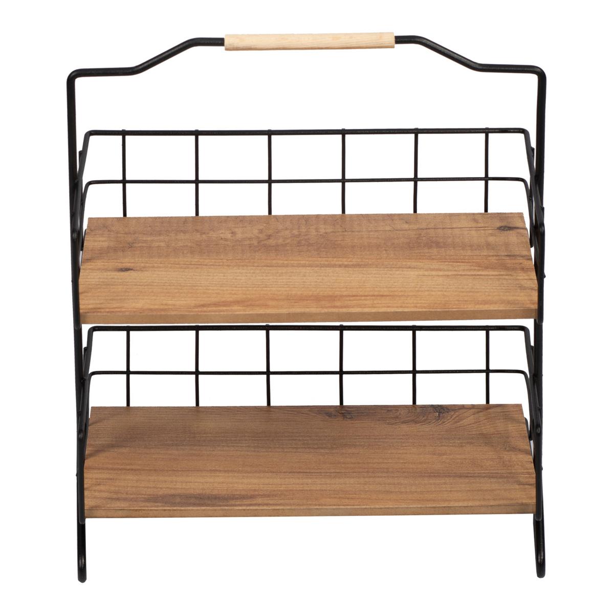 TISCHREGAL Sallingsund - Schwarz/Braun, Holzwerkstoff/Metall (32/41.5/15cm) - [en.casa]