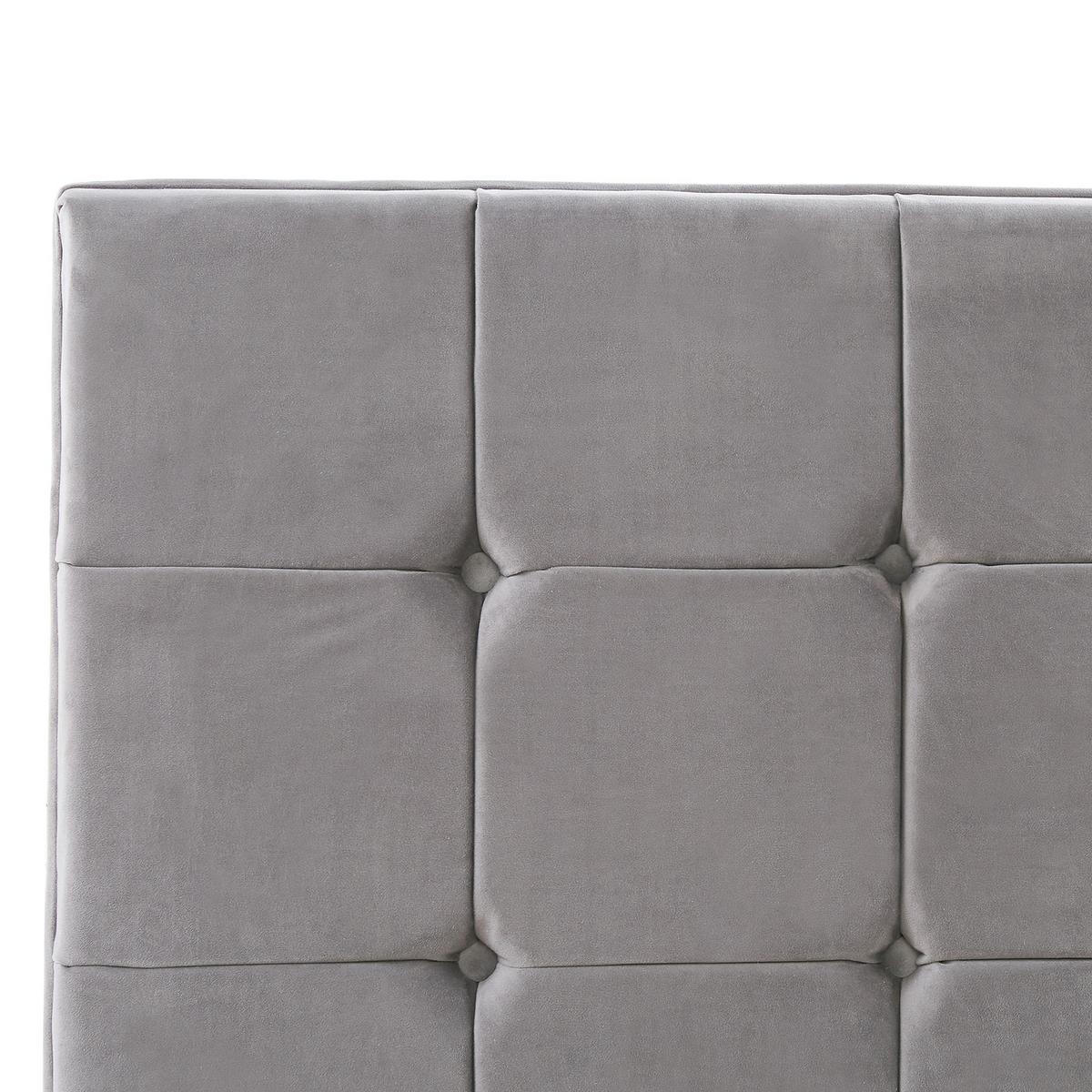 POLSTERBETT 140/200cm Grau Ambert - Grau, Textil (140/200cm) - Beliani