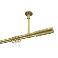 GARDINENSTANGE Sonette Mavell 520 cm (geteilt in 4 x 130 cm), 1-läufig, 20 mm Ø Messing-Optik - Messingfarben/Goldfarben, Metall (520cm) - INTERDECO