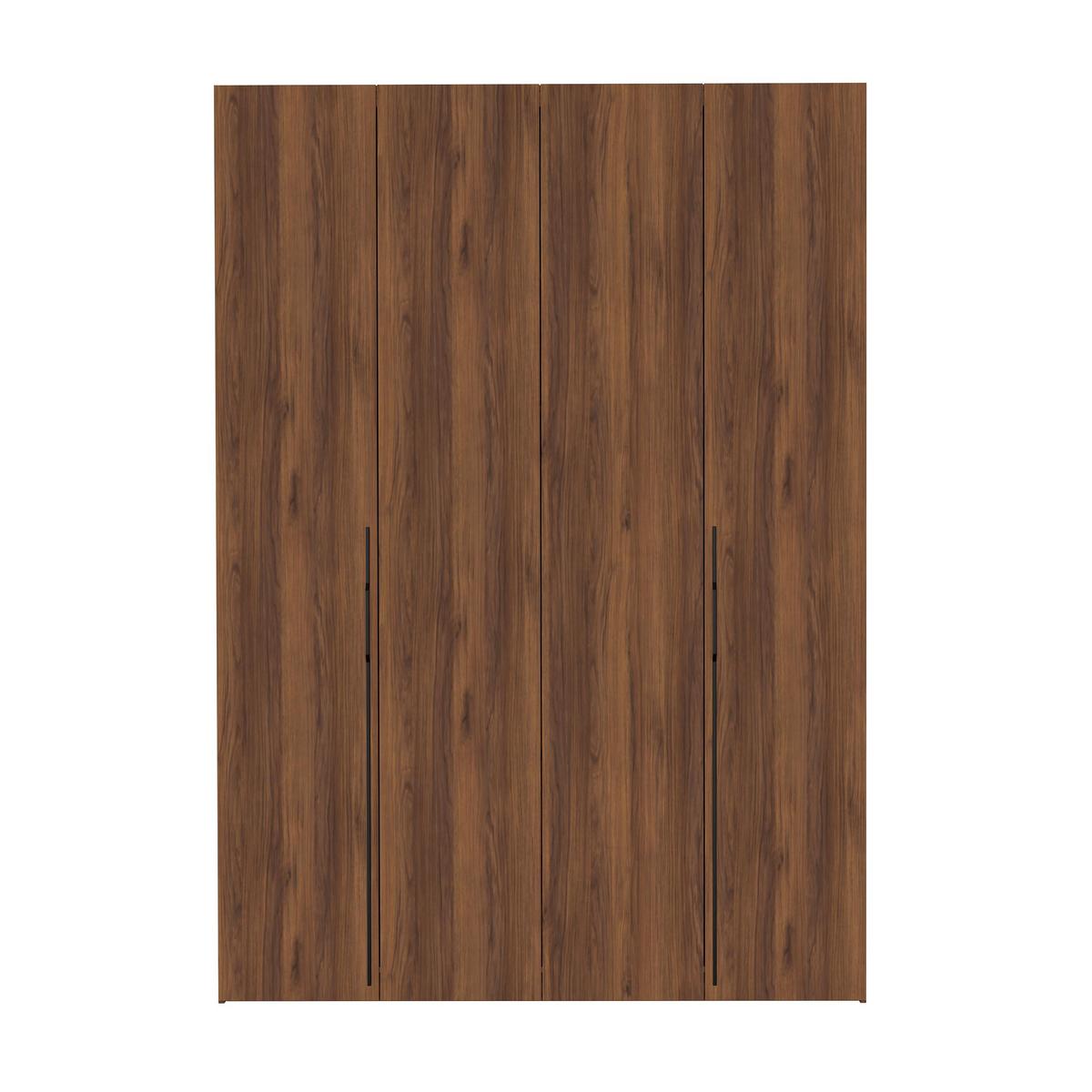 FALTTÜRENSCHRANK Omodeo 170 cm breit in Warmia-Nussbaum – mit WingLine-Falttüren - Walnussfarben, Holzwerkstoff (170/240/58cm) - AX Living