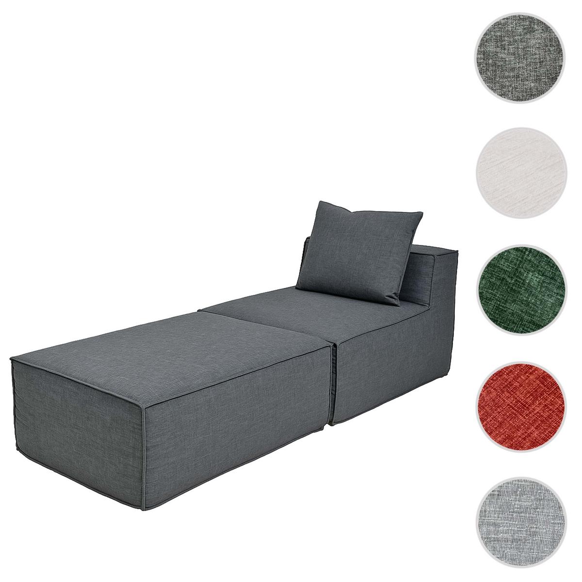 CHAISELONGUE Grau - Grau, Textil (75/63/194cm) - MCW