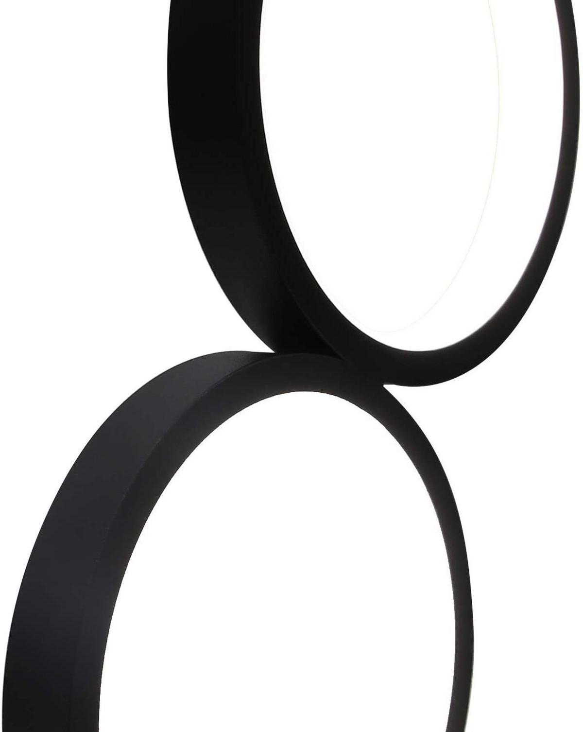 TISCHLAMPE Damien 38/17.5/1.7 cm - Schwarz, Metall (38/17.5/1.7cm) - ZMH