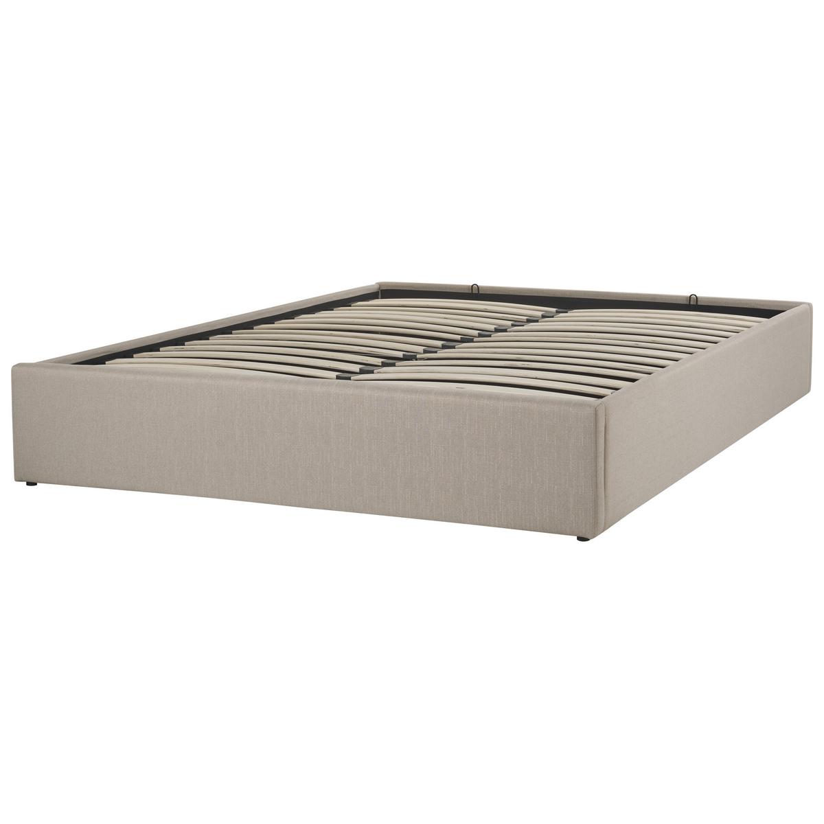 POLSTERBETT 160/200 cm Beige Dinan - Beige, Textil (160/200cm) - Beliani