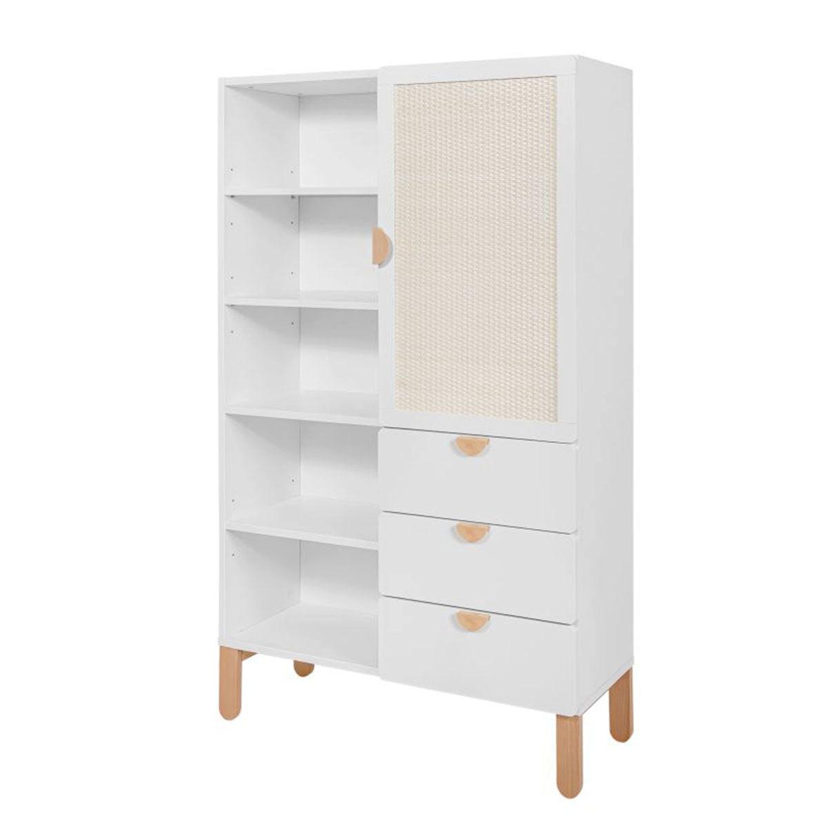 BÜCHERREGAL Laurie Weiß und Holz - Weiß, Holzwerkstoff (90/150/32.5cm) - Petits-meubles