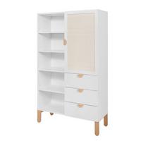 BÜCHERREGAL Laurie Weiß und Holz - Weiß, Holzwerkstoff (90/150/32.5cm) - Petits-meubles