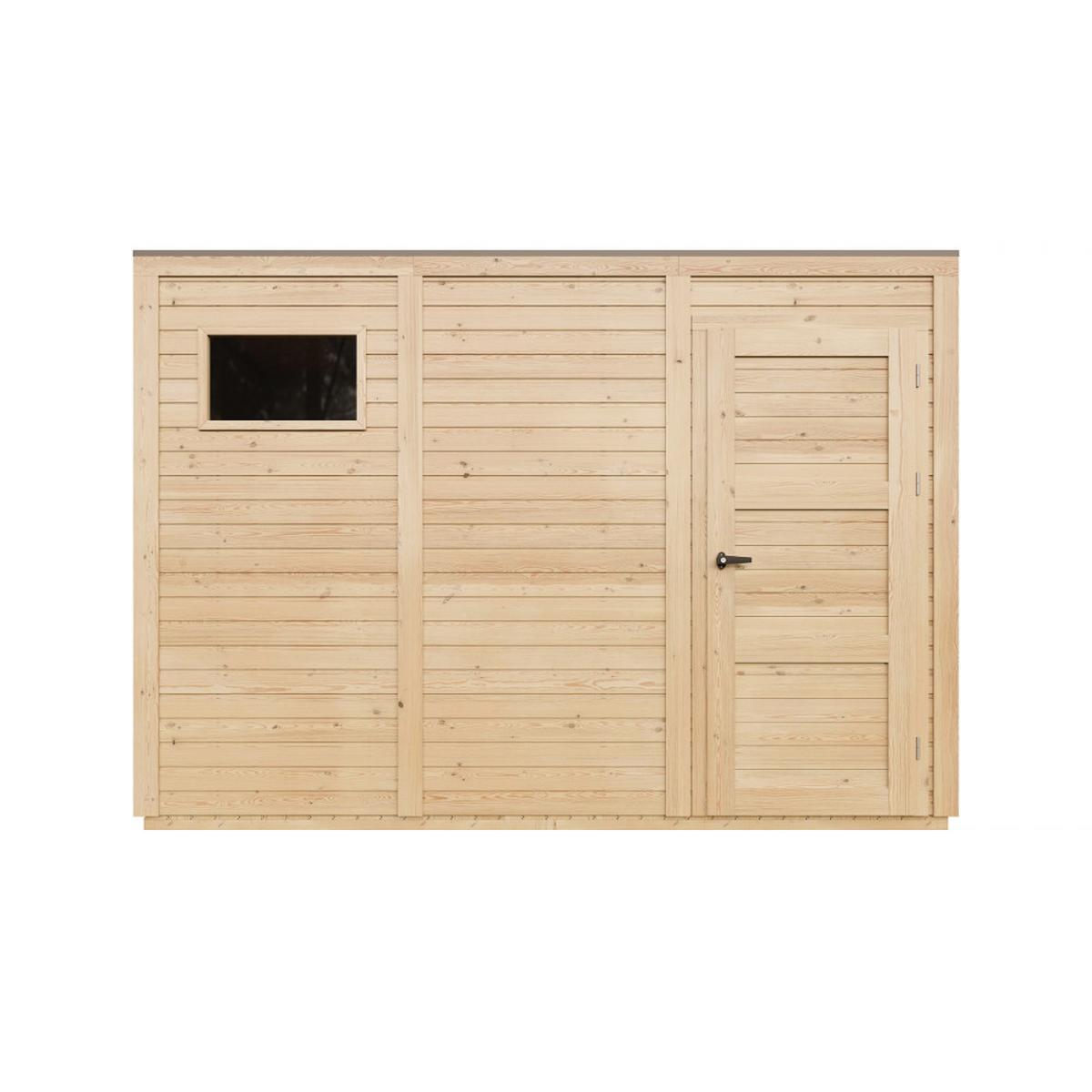 GARTENHAUS Holz 6,18 m², 306/210/202 cm, ohne Boden, M326F2 - Beige, Holz (306/210/202cm) - Timbela