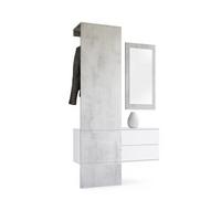 GARDEROBE Carlton - Hellgrau, Holzwerkstoff (105/193/35cm) - Vladon