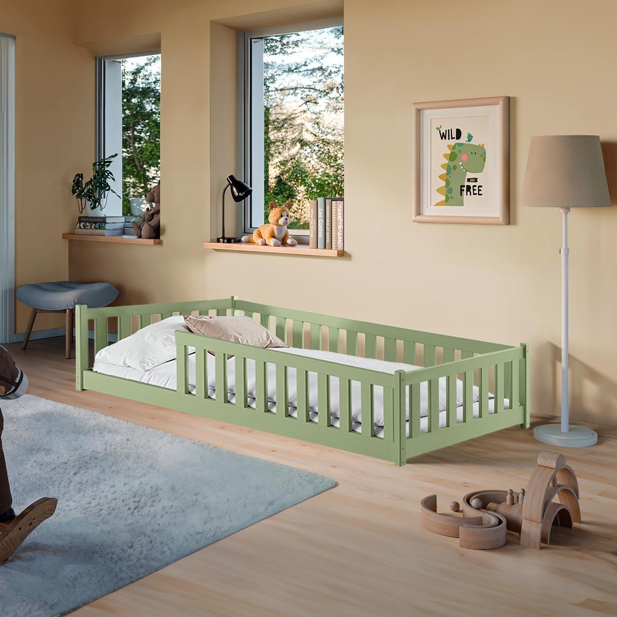 BETT 90/190 Maya Olive - Grün, Holz (90/190cm) - Petits-meubles