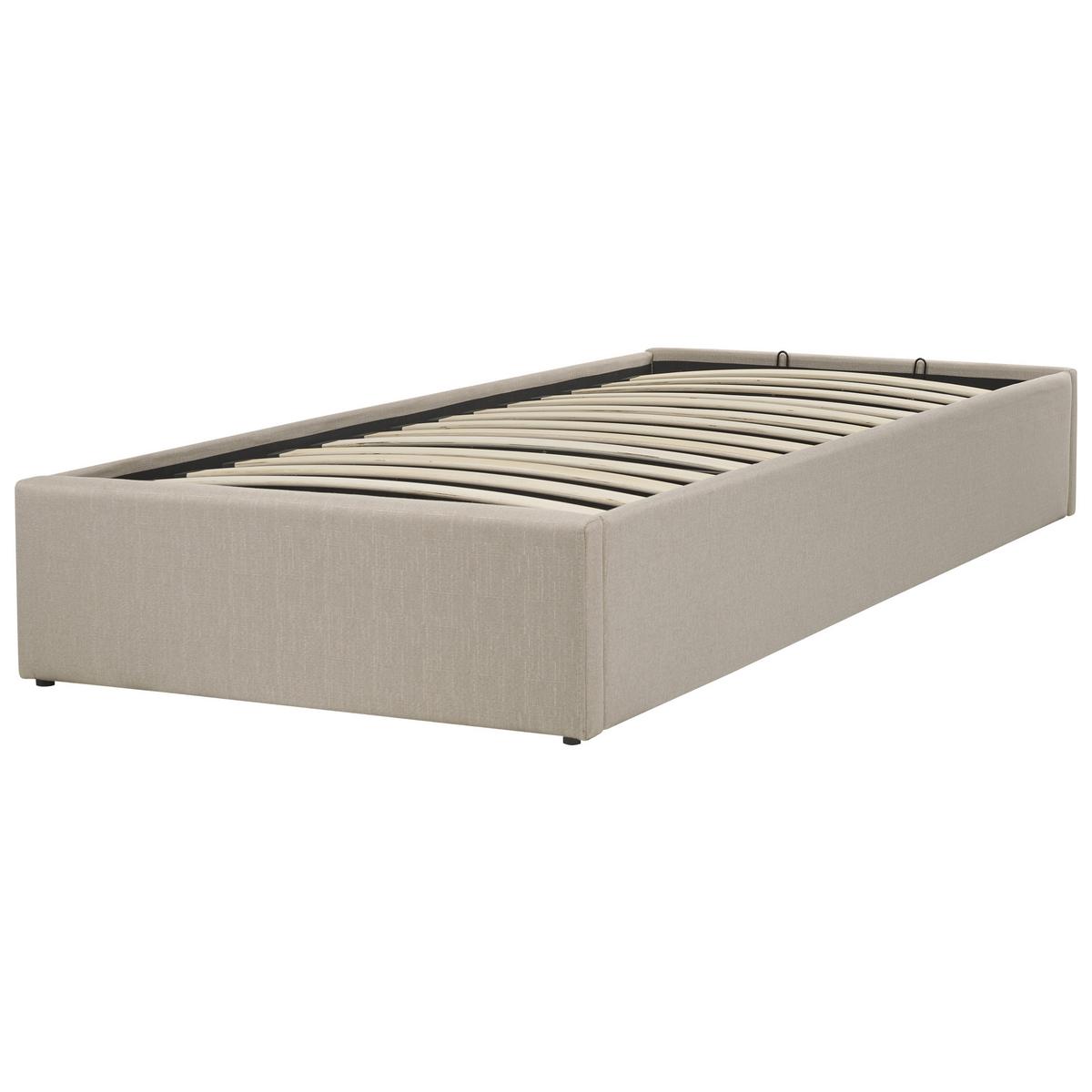 POLSTERBETT 90/200 cm Beige Dinan - Beige, Textil (90/200cm) - Beliani