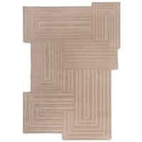 WOLLTEPPICH LEVEN, geometrisch, Natur, 200 x 290 cm - Beige, Textil (290/200cm) - KADIMA DESIGN